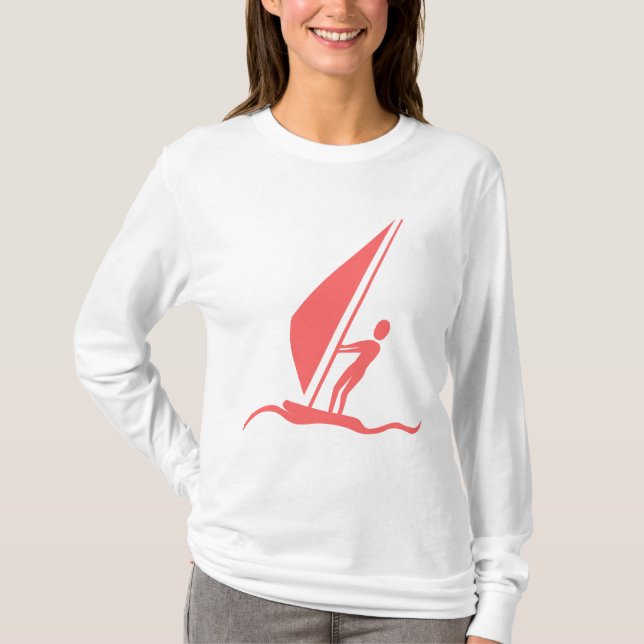 Sailboarding - Tropical Pink T-Shirt (Front)
