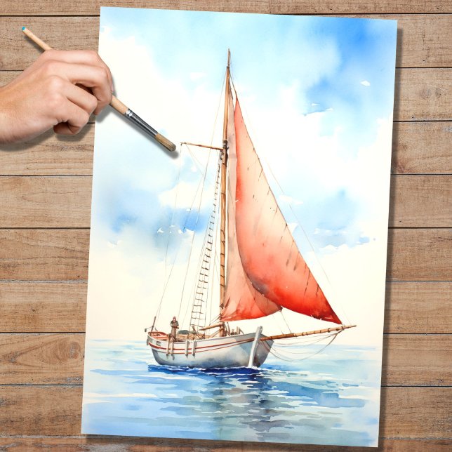 Sailboat 1 Decoupage Paper (Creator Uploaded)