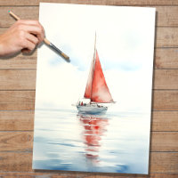 Sailboat 2 Decoupage Paper