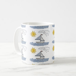 Sailboat 3D Coffee Mug