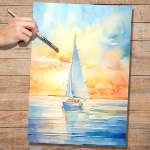 Sailboat 4 Decoupage Paper