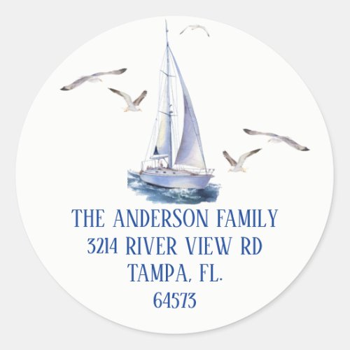 Sailboat Address Label