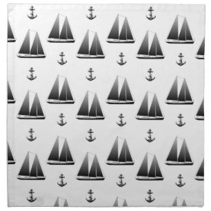 Sailboat And Anchor Napkin