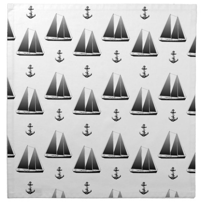 Sailboat And Anchor Napkin (Front)