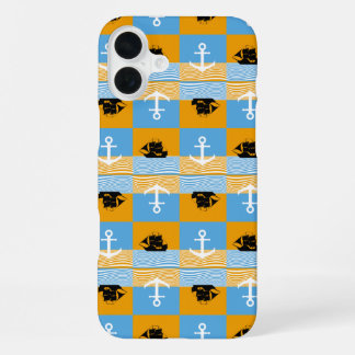 Sailboat and anchor pattern iPhone 16 plus case