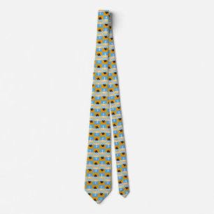 Sailboat and anchor pattern neck tie