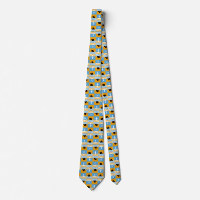 Sailboat and anchor pattern neck tie (Front)