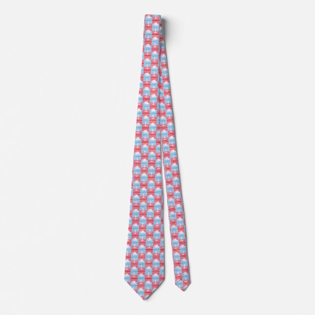 Sailboat and anchor pattern neck tie (Front)