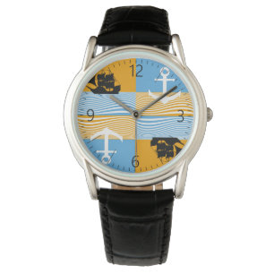 Sailboat and anchor pattern watch