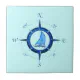 Sailboat And Compass Rose Tile | Zazzle
