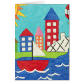 Sailboat and Hot Air Balloon with Cityscape (Front)