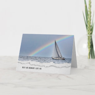 Sailboat and Rainbow Sympathy Card