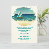Sailboat and Sea Invitation (Standing Front)