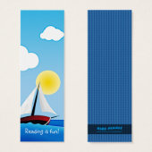 Sailboat and sun | bookmark (Front & Back)