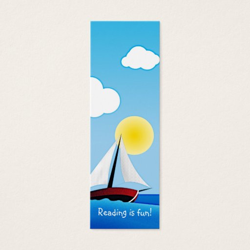 Customizable Sailboat and sun - bookmark business card templates