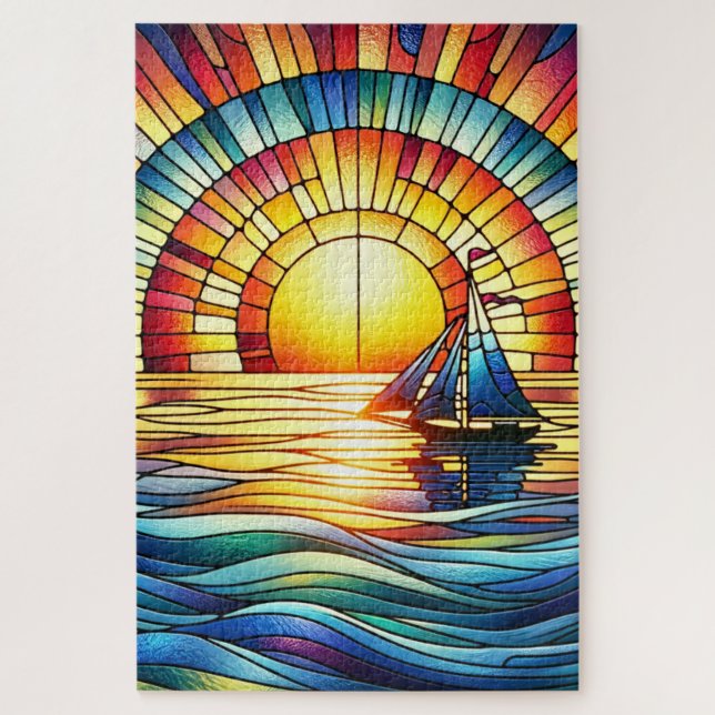 Sailboat Art Jigsaw Puzzle (Vertical)