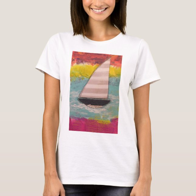 Sailboat Artwork T-Shirt (Front)