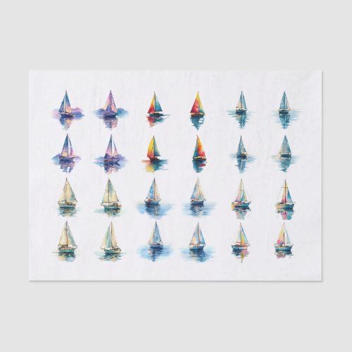 Sailboat Assortment Decoupage Paper