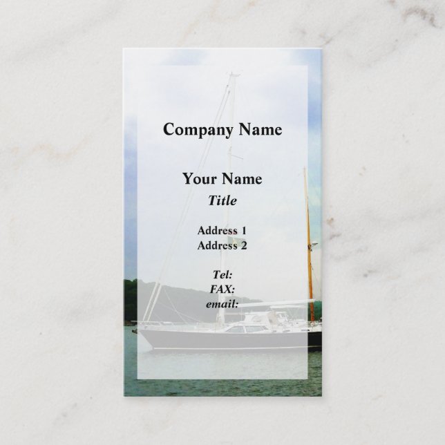 Sailboat at Anchor Business Card (Front)