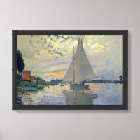 Sailboat at Le Petit-Gennevilliers by Claude Monet