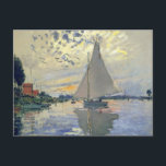 Sailboat at Le Petit-Gennevilliers by Claude Monet Postcard<br><div class="desc">Sailboat at Le Petit-Gennevilliers by Claude Monet.

Painted in 1874

This image is in the public domain</div>