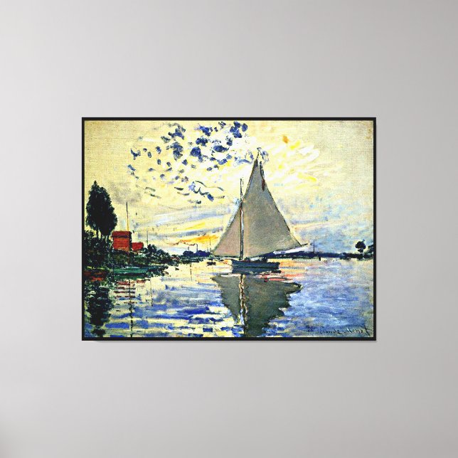 Sailboat at le Petit Gennevilliers Canvas Print (Front)