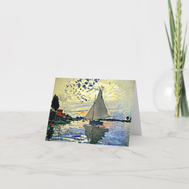 Sailboat at le Petit Gennevilliers Card (Front)