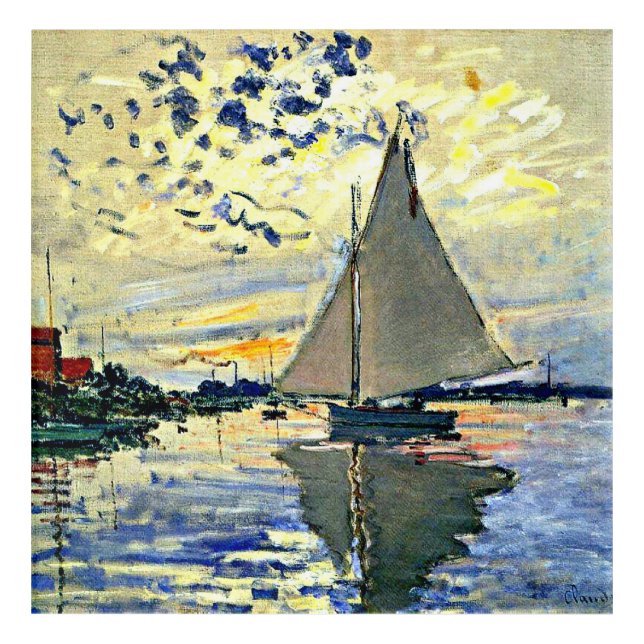Sailboat at le Petit Gennevilliers, famous artwork Acrylic Print (Front)