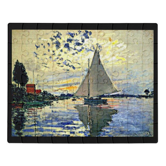 Sailboat at le Petit Gennevilliers Jigsaw Puzzle (Puzzle Horizontal)