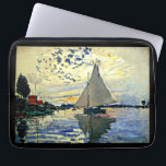 Sailboat at le Petit Gennevilliers Laptop Sleeve<br><div class="desc">Sailboat at le Petit Gennevilliers,  framed,  famous painting by French Impressionist artist Claude Monet</div>