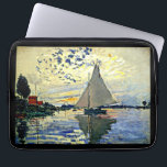 Sailboat at le Petit Gennevilliers Laptop Sleeve<br><div class="desc">Sailboat at le Petit Gennevilliers,  framed,  famous painting by French Impressionist artist Claude Monet</div>