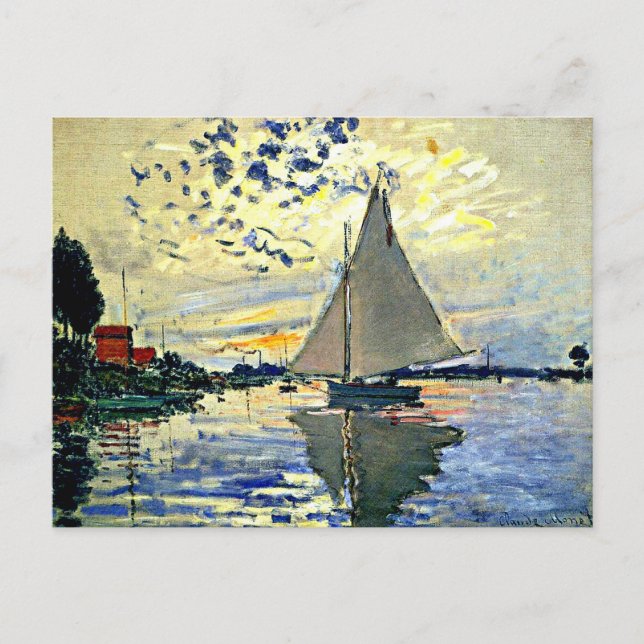 Sailboat at le Petit Gennevilliers Postcard (Front)