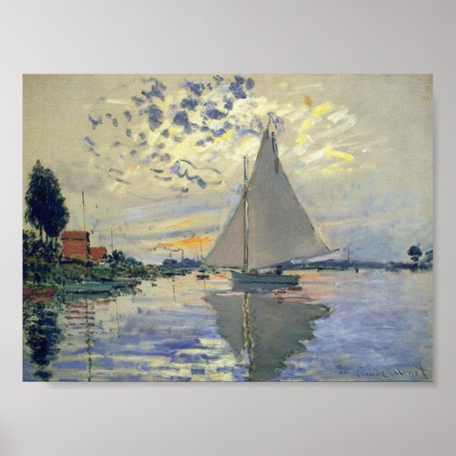 Sailboat at Le Petit-Gennevilliers Poster (Front)