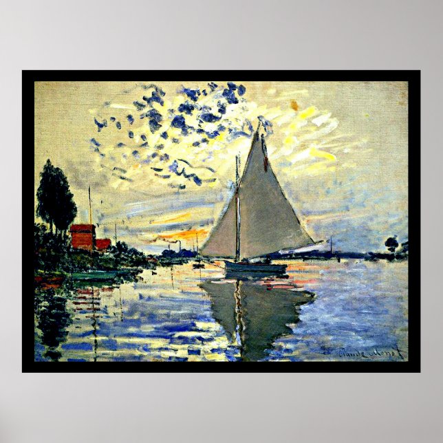 Sailboat at le Petit Gennevilliers Poster (Front)
