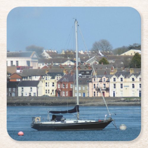 Sailboat at Rest in Irish Harbor _ Coaster