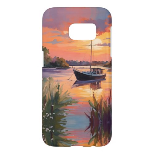 Sailboat at Sunrise Samsung Galaxy S7 Case