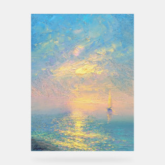 Sailboat at Sunset Acrylic Sign