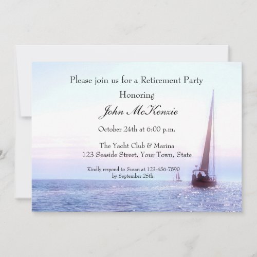 Sailboat at Sunset Invitation