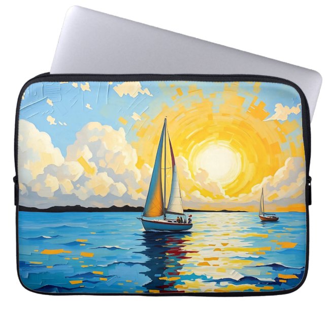 Sailboat at Sunset Laptop Sleeve (Front)