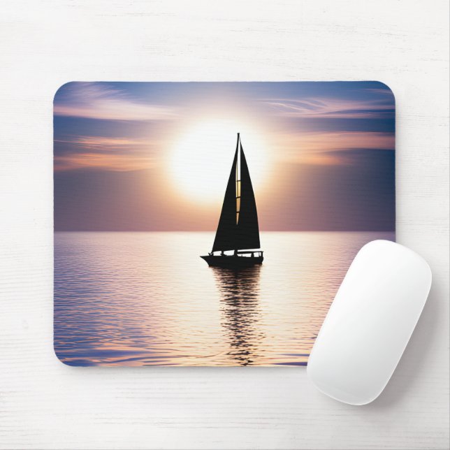 Sailboat At Sunset  Mouse Pad (With Mouse)