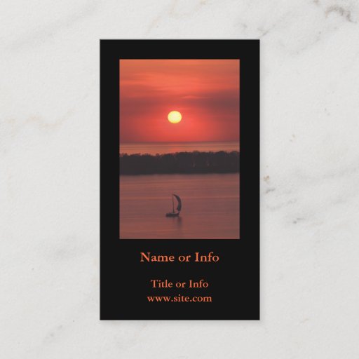 Customizable Sailboat Business Card