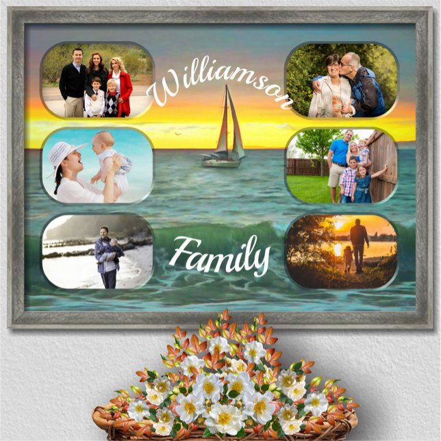 Sailboat Banderas 0884 Family Collage Art Print (Creator Uploaded)