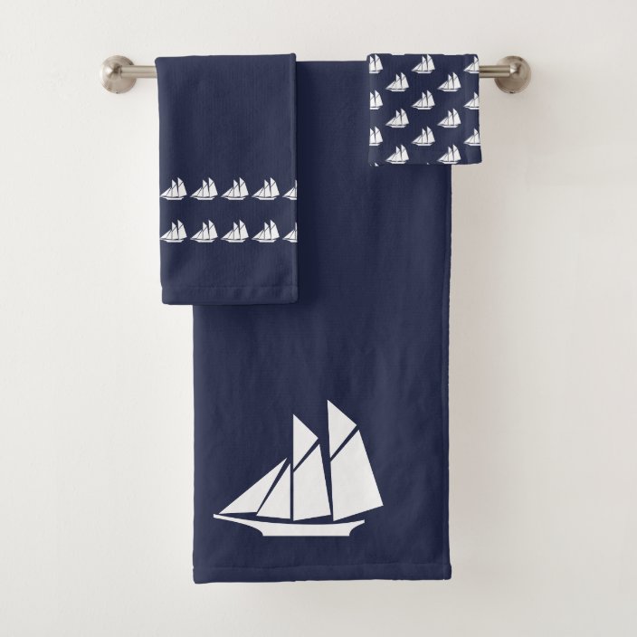 sailboat bath towels