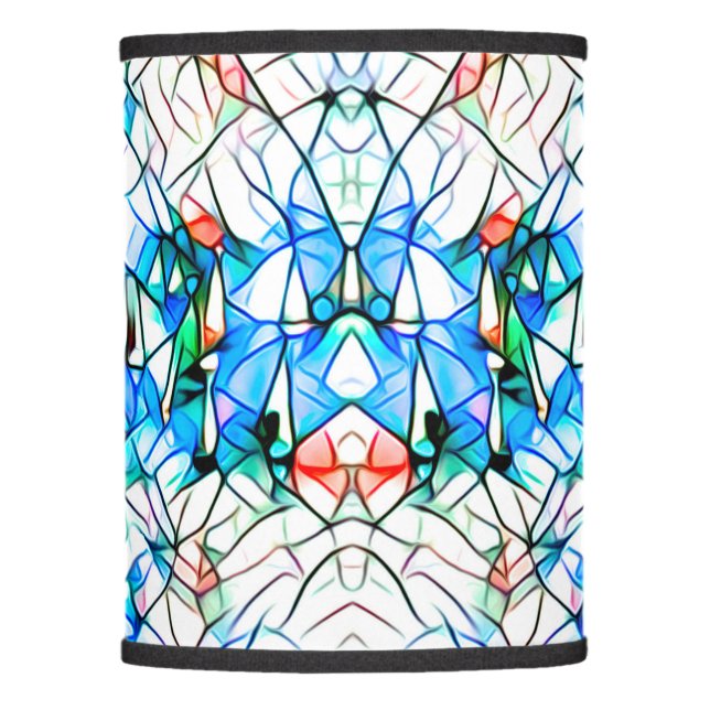 SAILBOAT BAY-Abstract Stained Glass Lamp Shade (Front)