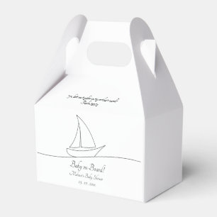 Sailboat Beach Theme Christian Baby Shower Favor Boxes