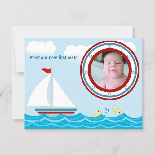 Sailboat Birth Announcement