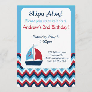 Sailboat Birthday Invitation