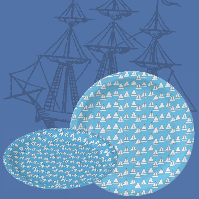 Sailboat Birthday  Paper Plates (Creator Uploaded)