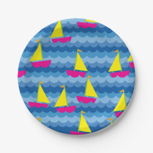 Sailboat Birthday Party Paper Plates