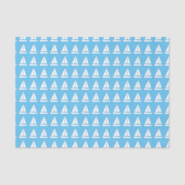 Sailboat Birthday Party Tissue Paper (Front)